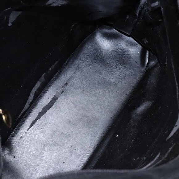 GUCCI Shoulder Bag Suede Black Gold Auth bs28638 - Picture 10 of 16